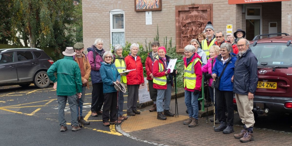 Mayfair Health Walks group posing together after a walk